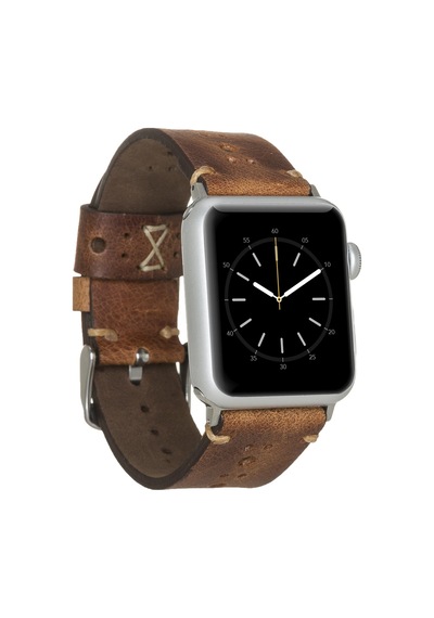 Apple Watch Uyumlu Deri Kordon 38-40-41mm Delikli Taba Diğer