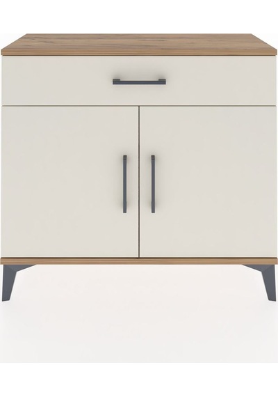 Arges Şifonyer Tek Raflı Tek Çekmeceli 2 Kapaklı 88x30x80 Çam... Çam