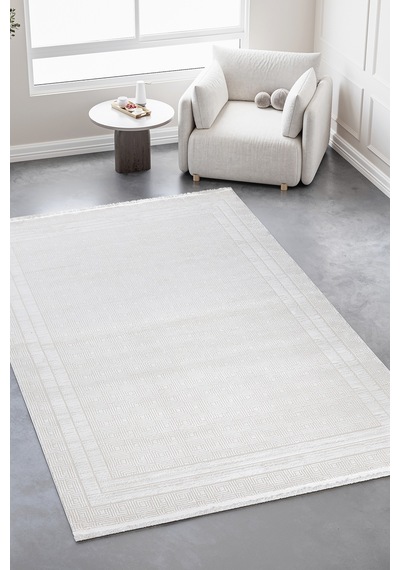 Elvey Home 7107 Krem Modern Desen Doğal Taban Koridor Mutfak Çocuk Oturma Odası Salon Halı Yolluk 7107kemik