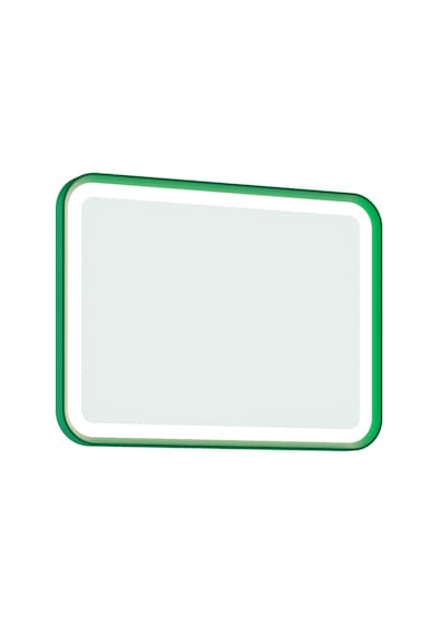 Creavit Patara Dikdörgen Led Ayna 85x65cm Mat Yeşil Cam