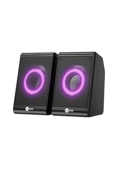 Lecoo DS100 Kablolu 1+1 6w RGB Masaüstü Gaming Bilgisayar Hoparlör PC Speaker