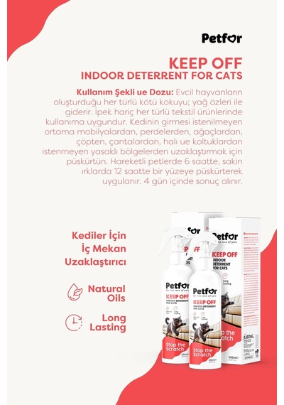 İstenmeyen Bölgelerden Kedi Uzaklaştırıcı Sprey 250 Ml X2 Adet