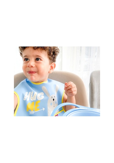 Babyjem Poli Muşamba Büyük Mama Önlüğü Mavi