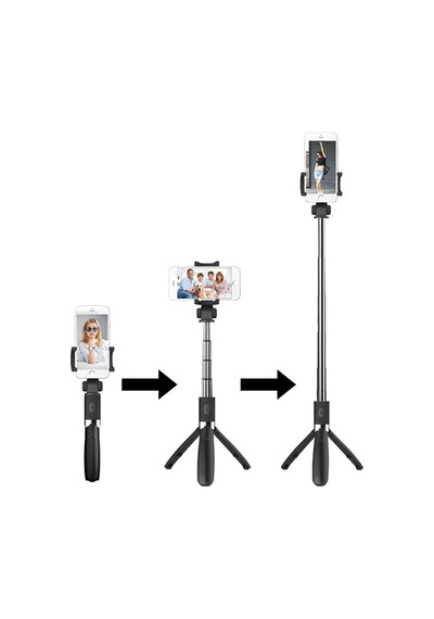 Ayrex Uzaktan Kumandalı Bluetooth Selfie Çubuğu 3 Ayaklı 60 Cm Tripod - L01 Genel