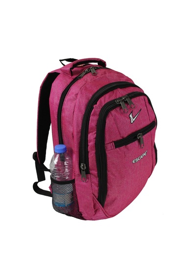 Escape Esc 307 Çizgili Polyester Kumaş Sırt Çantası Pembe