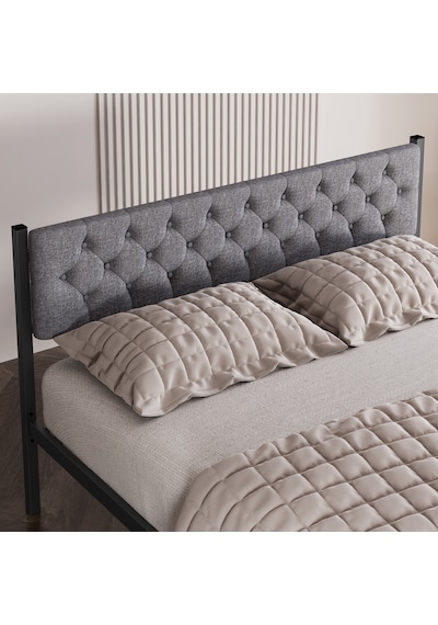 Karyola, Stil Metal Karyola, 140x190 Cm, Kapitone İşlemeli Karyo 140 X 190 Cm Karyola, Stil Metal Karyola, 140x190 Cm, Kapitone İşlemeli Karyo 140 X 190 Cm