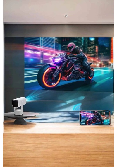 Akıllı Projeksiyon Powerbankli Taşınabilir Sinema Projektörü 4k Hd Kaliteli 39367530