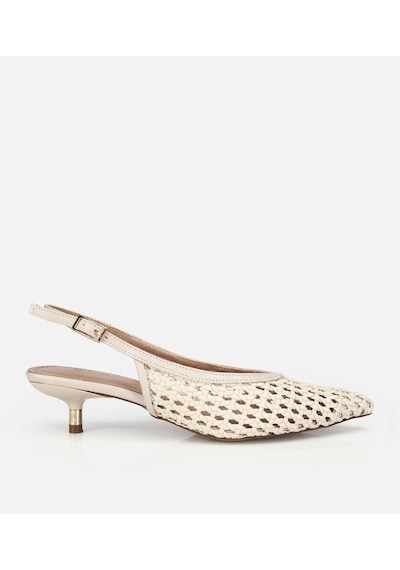 Hotiç Kadın Bej Örgü Detaylı Mini Topuklu Stiletto 01ayh320790a310 01ayh320790a310