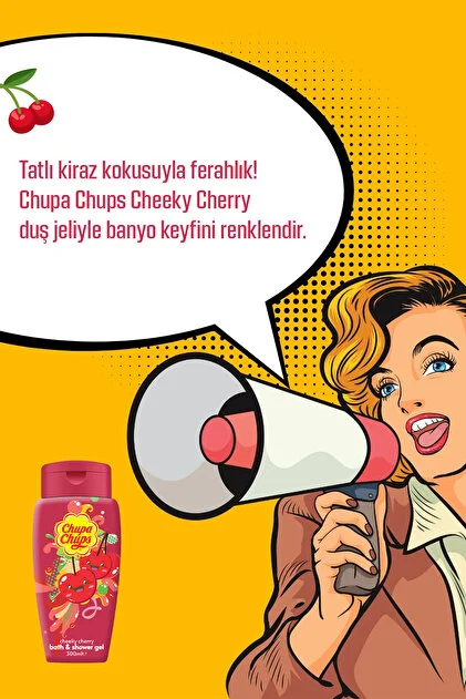 Chupa Chups Banyo Ve Duş Jeli 300ml Kiraz & Shower Gel Kiraz