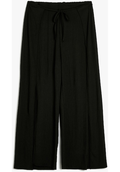 Koton Kruvaze Pantolon Bol Paça Rahat Kalıp Beli Lastikli Siyah 4sal40107ık Siyah Koton Kruvaze Pantolon Bol Paça Rahat Kalıp Beli Lastikli Siyah 4sal40107ık Siyah