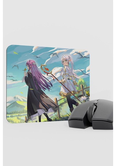 Sousou No Frieren Anime V2 - 22x18 Gaming Kauçuk Kaymaz Taban Mouse Pad Fare Altlığı