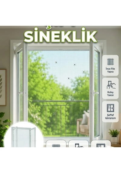 Çift Kanatlı Şeffaf Pencere Ve Balkon Sinekliği