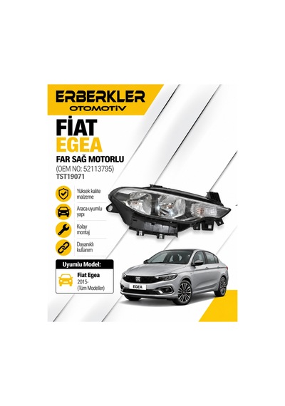 Fiat Egea 2015 Far Sağ Motorlu No:52113795 Tst19071 - Erb1038