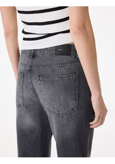 Koton Normal Bel Düz Paça Jean Pantolon - Straight Fit Jean Antrasit 7wal40027md