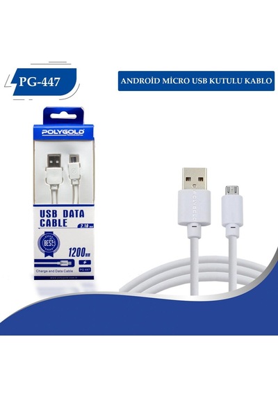 Poly Gold Pg-447 2.1A Micro Usb Kutulu Kablo