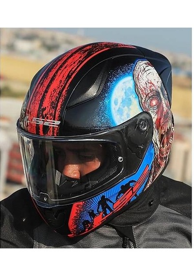 Ls2 Rapıd 2 Race Zombıe Fullface Motosiklet Kaskı Siyah