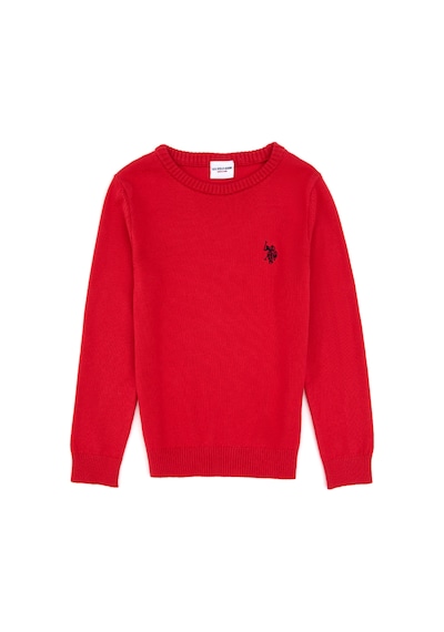 U.S. Polo Assn. Kız Çocuk Kırmızı Bisiklet Yaka Basic Kazak 50316808-VR171