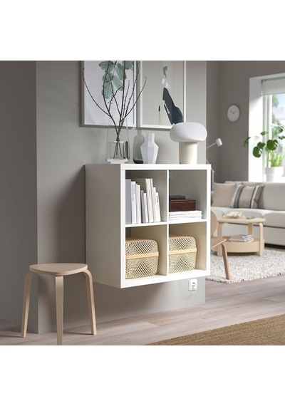 Ikea Kallax Açık Raf Ünitesi, Beyaz, 77x77 Cm