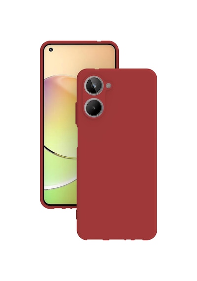 Realme 10 Kılıf Kamera Korumalı Silikon Rubber Arka Kapak Kırmızı