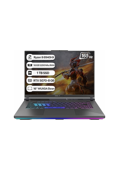 Asus ROG Strix G16 G614PP-RV218 R9-8940HX 16 GB 1 TB SSD 8 GB RTX5070 16" Free Dos Dizüstü Bilgisayar