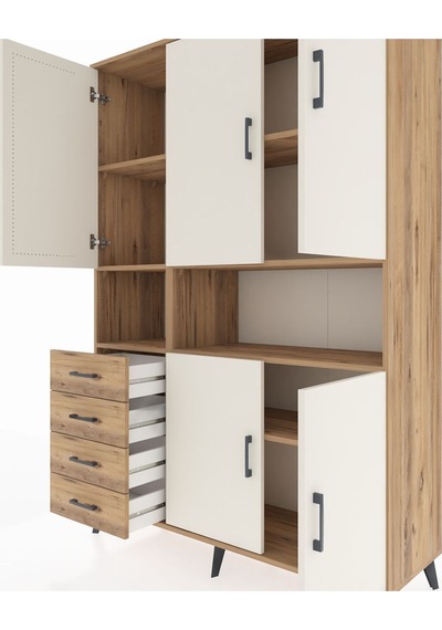 Hyperion Dolap 7 Raflı 4 Çekmeceli 5 Kapaklı 132x44x195 Çam-aytaşı/çam Aytası/atlas Çam Hyperion Dolap 7 Raflı 4 Çekmeceli 5 Kapaklı 132x44x195 Çam-aytaşı/çam Aytası/atlas Çam
