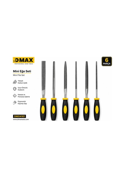 Dmax Mini Eğe Seti 6 Parça Hassas Metal Ve Ahşap İşleme Eğe Takımı