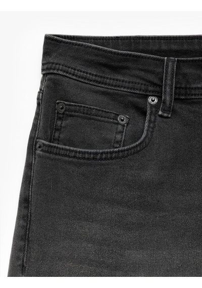 Koton Normal Bel Pamuklu Slim Fit Jean Pantolon - Brad Jean Antrasit 5sam40034nd