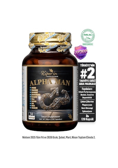 Kiperin Alpha Man | Premium Erkek Formula | 120 Kapsül