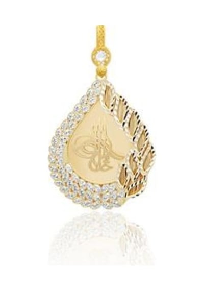 Diamond Line-Gülaylar - Sarı Altın 14 Ayar Tuğra Kolye Ucu N11.25353