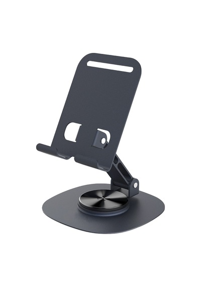 Ayarlanabilir 360 Derece Dönen Metal Masaüstü Telefon Tutucu Stand Siyah
