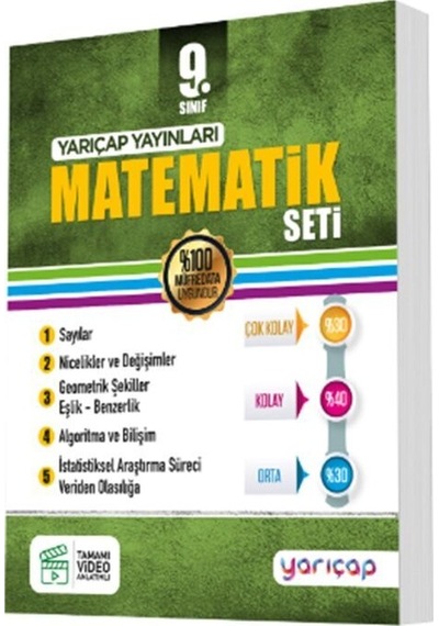 Yarıçap Yayınları 9. Sınıf Matematik Seti