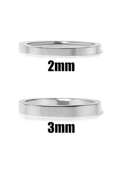 3mm Düz Parlak Model Erkek Kadın Çelik Alyans Söz Nişan Yüzüğü Cl42 001