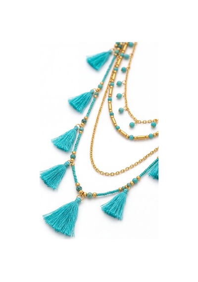 Azure Etnik Kolye- Blue Sarı