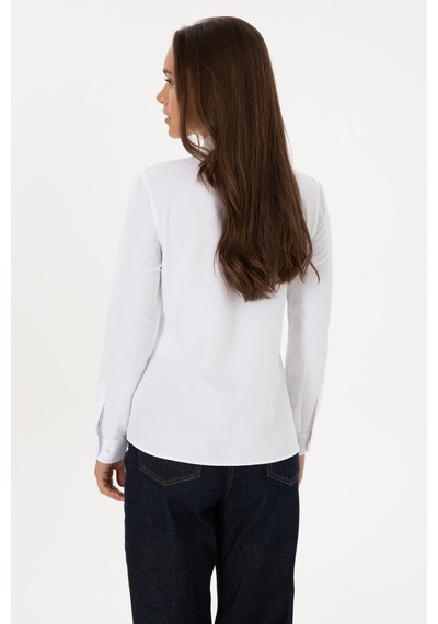 U.s. Polo Assn. Kadın Beyaz Gömlek Basic 50308043-vr013 Beyaz