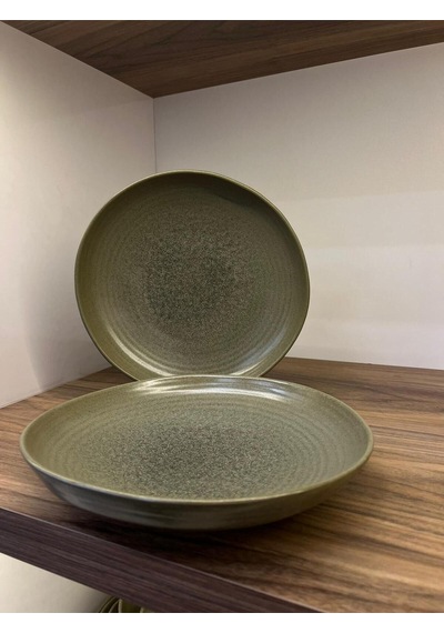 2'li Adelfa Ripple Deep Plate 26 Cm 1000 Cc Ana Yemek / Şef Sunum / Sulu Yemek / Bowl Servis Tabağı Çok renkli