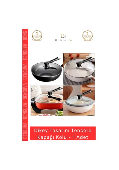 Kapaktutacağı Ergonomik Isıya Dayanıklı Siyah Mutfak Yedek Parça Dikey Tasarım Tencere Kapağı Kolu Çok Renkli