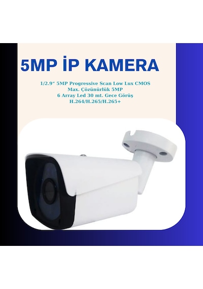 5mp Ip Bullet Kamera Metal Kasa