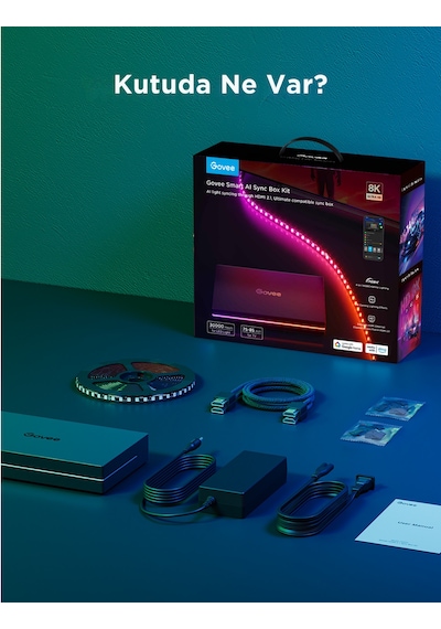 Govee Aı Sync Box 2 55-65 Inc Tv Arkası Led Ambiyans Aydınlatma