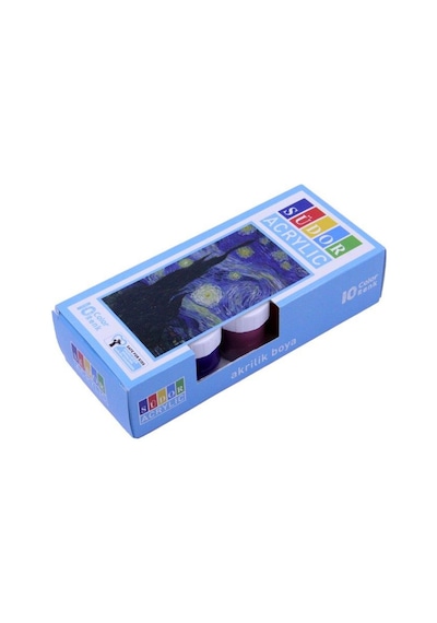 Südor Akrilik Boya 10 Renk Set 10x20ml 22 Çok Renkli