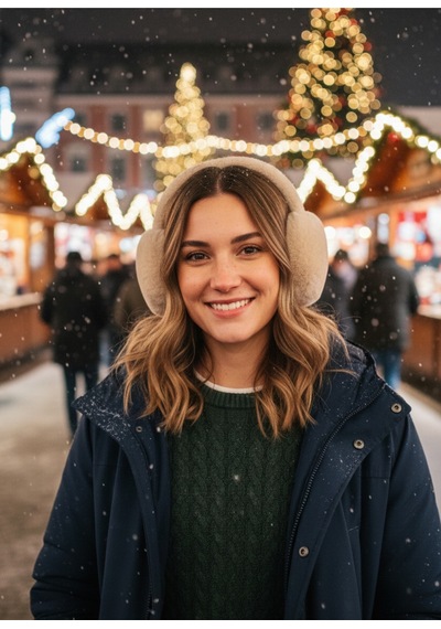 Mollycrush Kadın Bej Peluş Katlanır Kulaklık Kışlık Yumuşak Model Bej