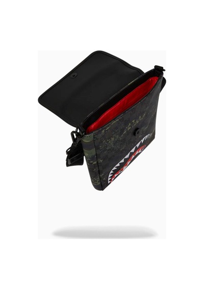 Sprayground Camo Splash Messenger Sling, Sportif Ve Fonksiyonel Çanta Omuz Çantası Yeşil