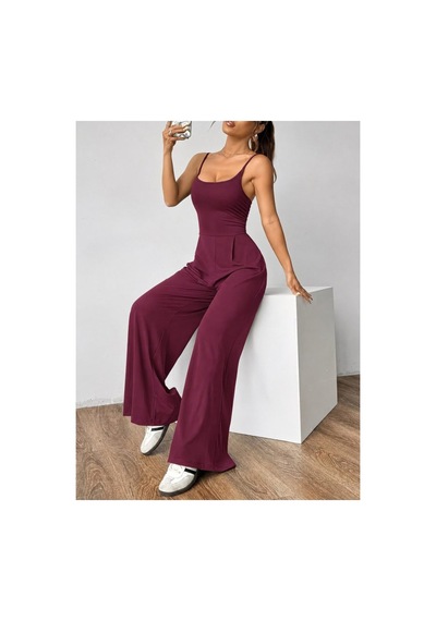Butik İstanbul Kadın Omuzdan Askılı Sırtı Açık Bol Kesim Janjan Krep Tulum Bordo Butik İstanbul Kadın Omuzdan Askılı Sırtı Açık Bol Kesim Janjan Krep Tulum Bordo