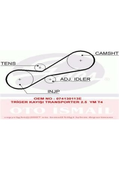 GATES 5494XS TRIGER EKSANTRIK KAYISI TRANSPORTER T4 96-03 2.5 TDI