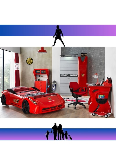 Garage Araba Yataklı Çocuk Odası Kırmızı Diğer Garage Araba Yataklı Çocuk Odası Kırmızı Diğer