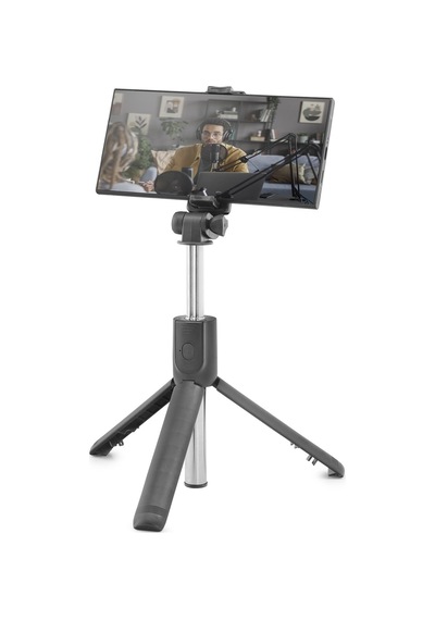 Telefon Tripodu Ve Selfie Çubuğu Seti Bluetooth Kumandalı 69 Cm - Siyah Pembe Nd1037