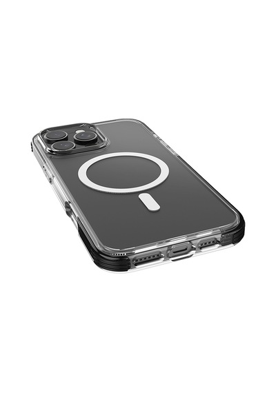 Apple iPhone 16 Pro Max Kılıf Magsafe Uyumlu Airbag Tasarımlı Raptic Clear Serisi Şeffaf Kapak Siyah