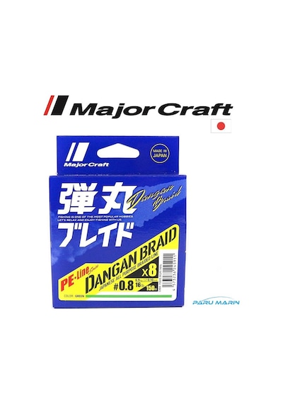 Major Craft Dangan Spin İp DB8 PE 0.8/0.10mm/6.9kg/150mt. Green