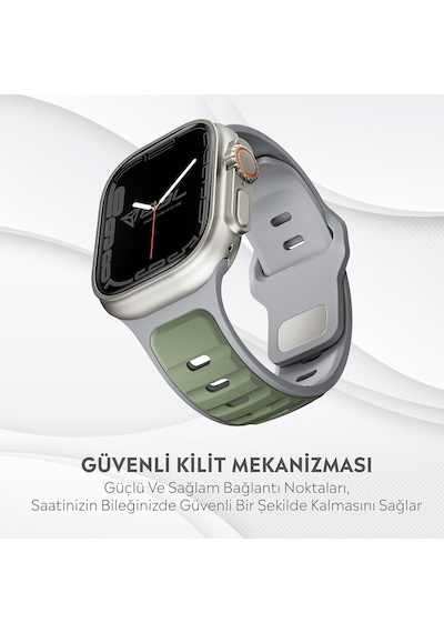 Apple Watch Series Se/11/10/9/8/7/6/5/4/3 İle Uyumlu Silikon Kordon 46mm/45mm/44mm, Series 10 42mm/41mm/40mm/38mm Çok Renkli