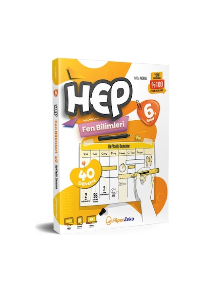 2027 6. Sınıf Haftalık Hep Fen Bilimleri 40 Deneme |Yelda Akkar
