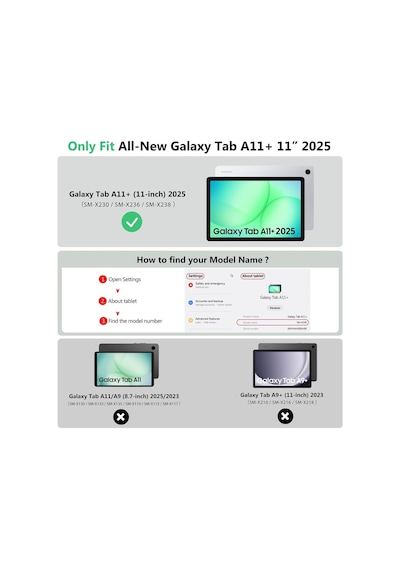 Samsung Galaxy Tab A9 Plus & A11 Plus 11" Uyumlu Şeffaf Tpu İnce Arka Koruyucu Kılıf Klasik